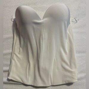 Felina Lingerie White Seamless Hidden Wire Bustier *Size 38B*